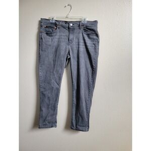 Levi's Women's Boyfriend Jeans Acid Wash Gray Mid Rise Stretch Denim Size 33